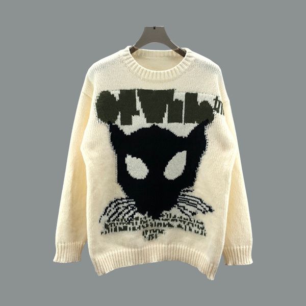 women's sweaters autumn and winter men's knitted pullover warm cat face for men women 2023 230727, White;black
women's sweaters autumn and winter men's knitted pullover warm cat face for men women 2023 230727, White;black