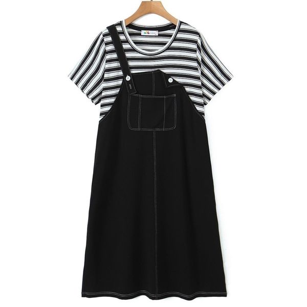 plus size dresses good quality size dresse clothing 2023 summer oversized curve female striped patchwork fake two pieces overall dress 23072, Black
plus size dresses good quality size dresse clothing 2023 summer oversized curve female striped patchwork fake two pieces overall dress 23072, Black
