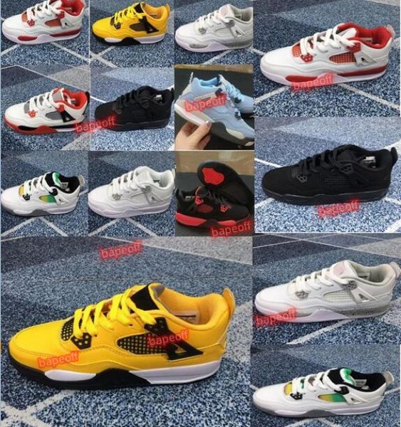 

white oreo td 4s kids baketball shoes university blue lightning rasta lemon venom alternate 89 boys girls gradeschool black cats sneakers ch