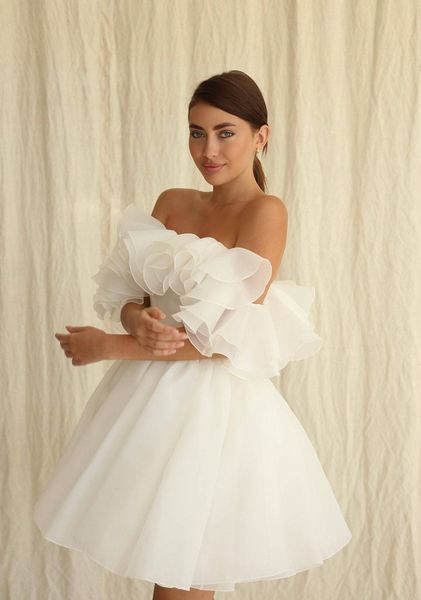 urban dresses summer wedding dresses short ball gown organza simple bridal gowns formal party off shoulder ruffles strap mini bride dress 23, White;black
urban dresses summer wedding dresses short ball gown organza simple bridal gowns formal party off shoulder ruffles strap mini bride dress 23, White;black