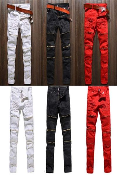 men skinny stretch denim pants distressed freyed slim fit destroyed ripped black white red jeans4141316, Blue
men skinny stretch denim pants distressed freyed slim fit destroyed ripped black white red jeans4141316, Blue