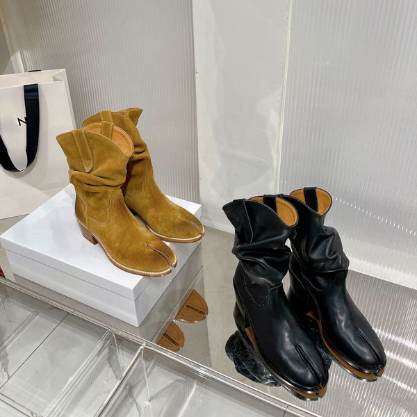 tabi western ankle boots pointed toe chunky block heels 5.5cm fashion booties women's luxury designer dress party shoes factory footwea, Black
tabi western ankle boots pointed toe chunky block heels 5.5cm fashion booties women's luxury designer dress party shoes factory footwea, Black