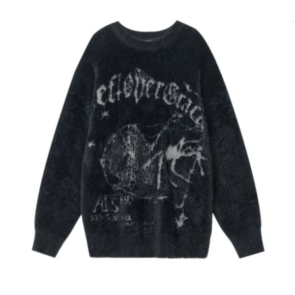 women's sweater's sweater jerseys knitwear y2k men goth vintage pullovers knitted korean fashion women sweaters 2023 winter cloth, White;black
women's sweater's sweater jerseys knitwear y2k men goth vintage pullovers knitted korean fashion women sweaters 2023 winter cloth, White;black