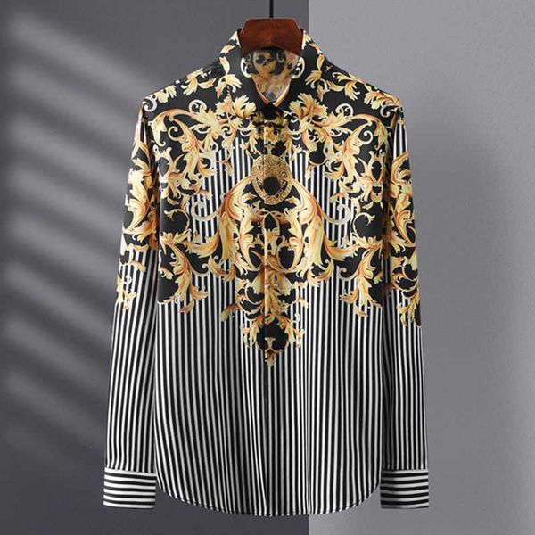 luxury brand casual shirt mens long sleeved tshirt medusa print hawaiian shirts designer silk shirt men women slim tee, White;black
luxury brand casual shirt mens long sleeved tshirt medusa print hawaiian shirts designer silk shirt men women slim tee, White;black