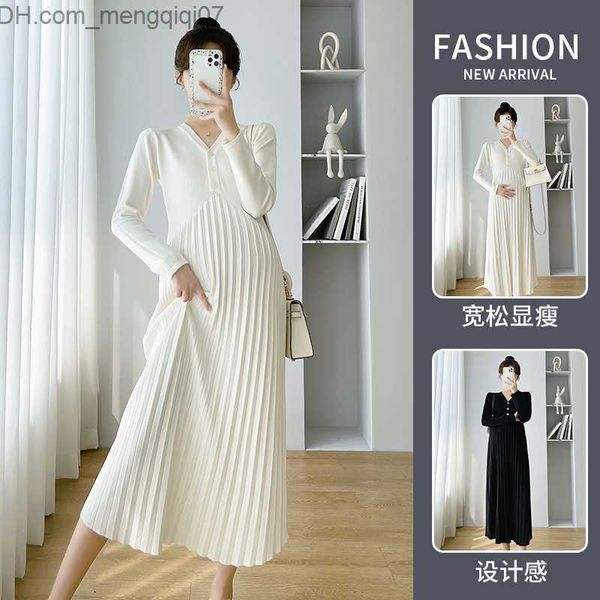 maternity dresses 732# autumn and winter warm knitted pregnant women's long dress elegant a-line ultra thin loose pregnant women's, White
maternity dresses 732# autumn and winter warm knitted pregnant women's long dress elegant a-line ultra thin loose pregnant women's, White