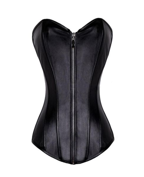sell black faux leather front zipper bone gothic overbust lace up slimming corset and bustier shaper for women tyq3449276, Black;white
sell black faux leather front zipper bone gothic overbust lace up slimming corset and bustier shaper for women tyq3449276, Black;white