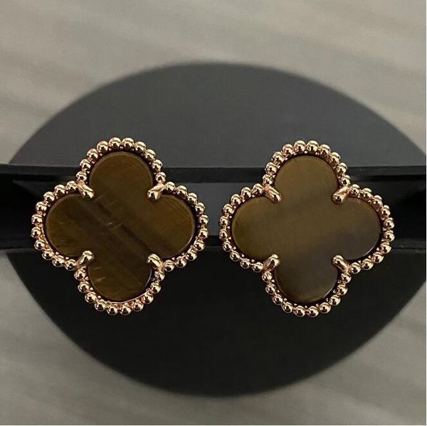 designer clover studs earring vintage four leaf clover charm stud earrings back mother-of-pearl stainless steel gold studs agate for women w, Black
designer clover studs earring vintage four leaf clover charm stud earrings back mother-of-pearl stainless steel gold studs agate for women w, Black