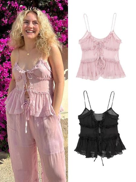 women's tanks camis beach ruffle solid cami see through sleeveless blackless empire female crop summer lace up fashion lady clothes 230, White
women's tanks camis beach ruffle solid cami see through sleeveless blackless empire female crop summer lace up fashion lady clothes 230, White