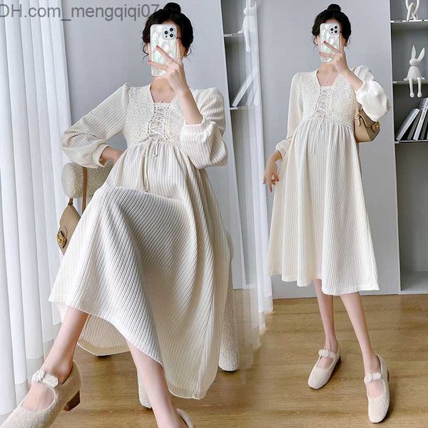 maternity dresses 6862# 2022 spring/summer korean fashion pregnant women's long dress fashion ins a-line ultra thin pregnant women', White
maternity dresses 6862# 2022 spring/summer korean fashion pregnant women's long dress fashion ins a-line ultra thin pregnant women', White