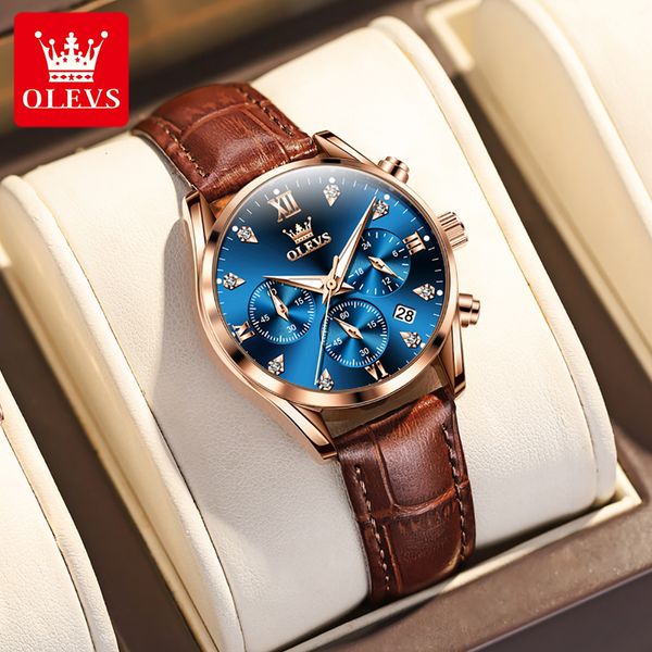 wristwatches olevs womens watches luxury waterproof luminous quartz watch multifunctional leather strap original certified brand wristwatch, Slivery;brown
wristwatches olevs womens watches luxury waterproof luminous quartz watch multifunctional leather strap original certified brand wristwatch, Slivery;brown