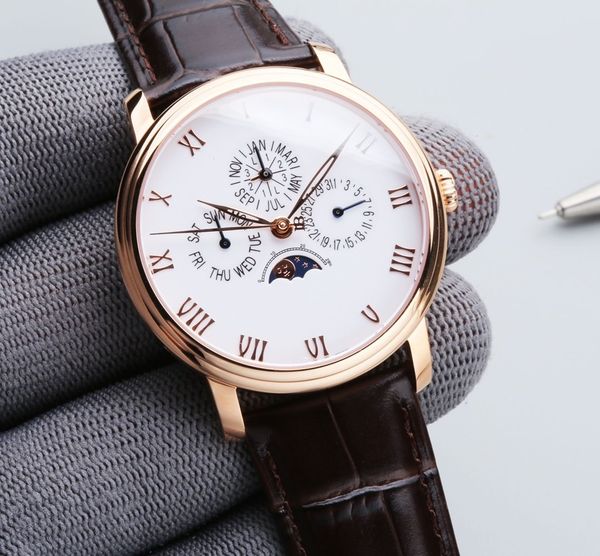 watches, luxury men's watches, multi-functional watches, automatic mechanical movements, showing gentlemen's temperament. size 42m, Slivery;brown
watches, luxury men's watches, multi-functional watches, automatic mechanical movements, showing gentlemen's temperament. size 42m, Slivery;brown