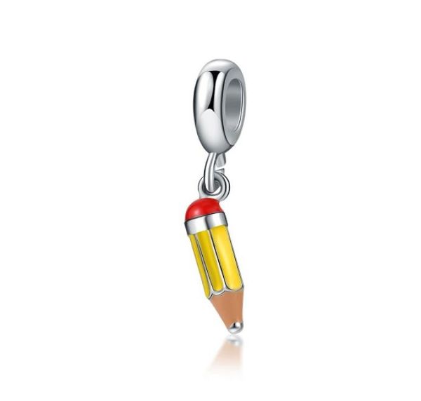 fit charm bracelet european silver charms beads yellow enamel mini pencil pendant diy chain for women bangle necklace jewelry6701643, Black
fit charm bracelet european silver charms beads yellow enamel mini pencil pendant diy chain for women bangle necklace jewelry6701643, Black