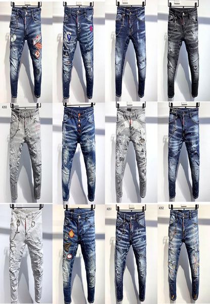 designer mens jeans distressed motorcycle skinny biker slim ripped hole stripes luxurys fashion denim pants d2 jean t8751096, Blue
designer mens jeans distressed motorcycle skinny biker slim ripped hole stripes luxurys fashion denim pants d2 jean t8751096, Blue
