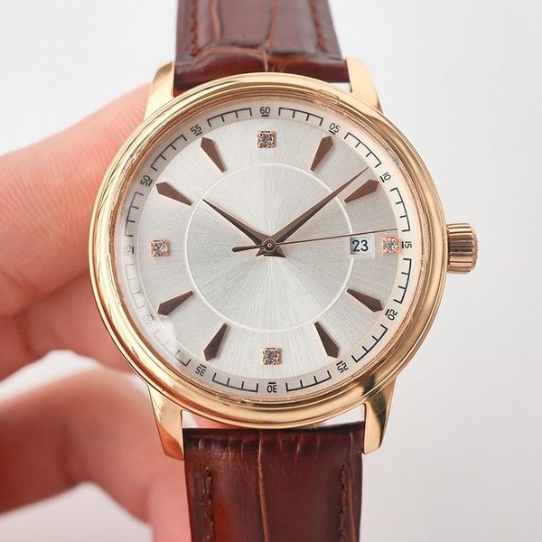 mens watch 40mm automatic mechanical watches swimming waterproof fashion business leathers wristwatch montre de luxe, Slivery;brown
mens watch 40mm automatic mechanical watches swimming waterproof fashion business leathers wristwatch montre de luxe, Slivery;brown