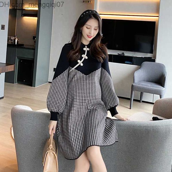 maternity dresses breakfeeding pregnant women's dress autumn/winter vintage lantern sleeve splice knitted dress plus size pregnant wome, White
maternity dresses breakfeeding pregnant women's dress autumn/winter vintage lantern sleeve splice knitted dress plus size pregnant wome, White