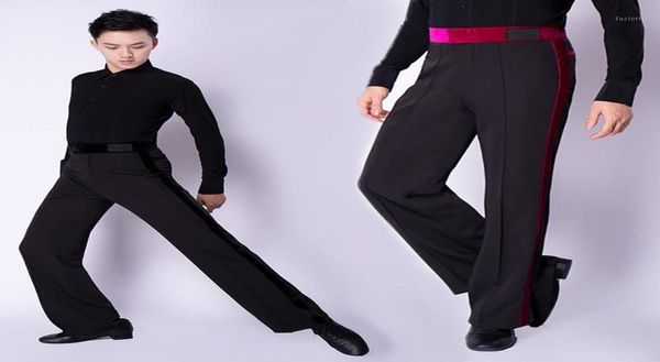 stage wear male latin dancing pants black for men tango chacha rumba professional costumes ballroom trousers bl131514172166, Black;red
stage wear male latin dancing pants black for men tango chacha rumba professional costumes ballroom trousers bl131514172166, Black;red
