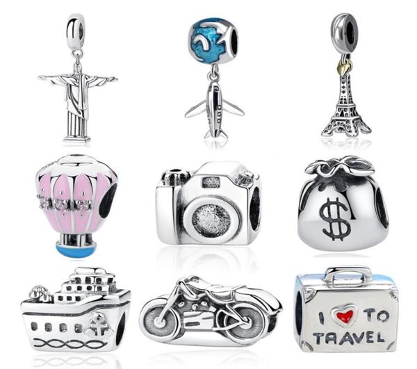 new 925 sterling silver charm bead plane travel camera eiffel tower beads fit original bracelet charm diy jewelry gift69666148544001, Black
new 925 sterling silver charm bead plane travel camera eiffel tower beads fit original bracelet charm diy jewelry gift69666148544001, Black