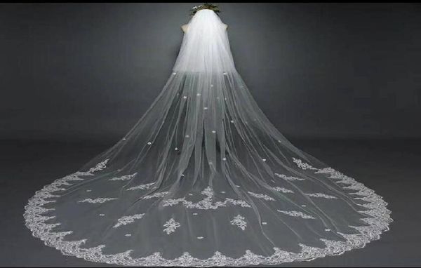 two layers long bridal veils white tulle lace applique wedding dress veil for wedding accessories9677807, Black
two layers long bridal veils white tulle lace applique wedding dress veil for wedding accessories9677807, Black
