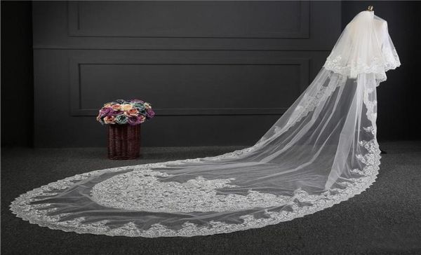 2017 custom made wedding veil real picture stunning two layers white ivory 3 meter long lace applique tulle cathedral bridal veils5550658, Black
2017 custom made wedding veil real picture stunning two layers white ivory 3 meter long lace applique tulle cathedral bridal veils5550658, Black