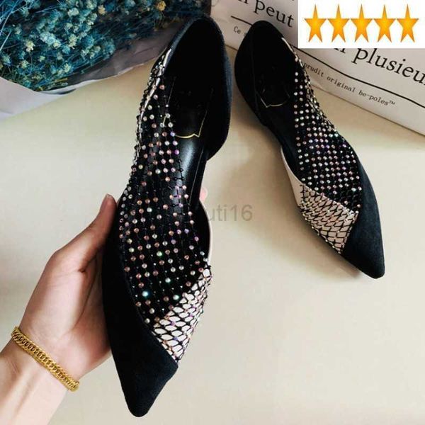 dress shoes new fashion summer women hollow out flats pointed toe crystal comfortable ladies side open designer casual flat shoes, Black
dress shoes new fashion summer women hollow out flats pointed toe crystal comfortable ladies side open designer casual flat shoes, Black