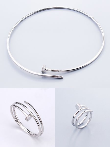 new luxury gold sliver nail choker pendants necklaces for women silver set ring attractive designer jewelry party christmas wedding gifts bi, Golden;silver
new luxury gold sliver nail choker pendants necklaces for women silver set ring attractive designer jewelry party christmas wedding gifts bi, Golden;silver