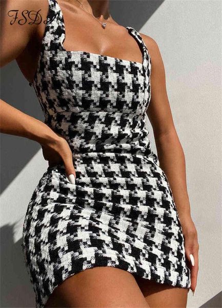 fsda houndstooth tweed dress mini bodycon black summer fall backless sleeveless women dresses party elegant j2205199012642, Black;gray
fsda houndstooth tweed dress mini bodycon black summer fall backless sleeveless women dresses party elegant j2205199012642, Black;gray