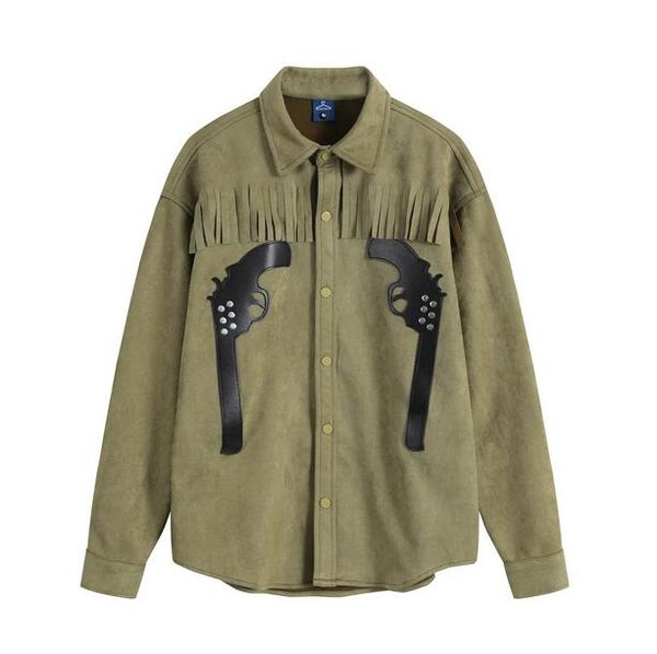 hip hop jackets coats suede wool long sleeve tassel shirt jacket men's and women's fashion baggy clothes, Black;brown
hip hop jackets coats suede wool long sleeve tassel shirt jacket men's and women's fashion baggy clothes, Black;brown