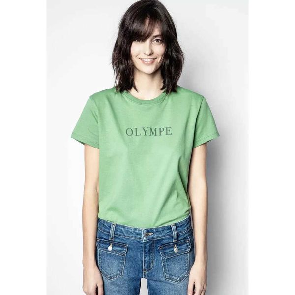 zadig voltaire designer t shirt tee shirt green olympe letter printed round neck cotton short sleeve t-shirtt shirt classic fashion oversiz, White
zadig voltaire designer t shirt tee shirt green olympe letter printed round neck cotton short sleeve t-shirtt shirt classic fashion oversiz, White