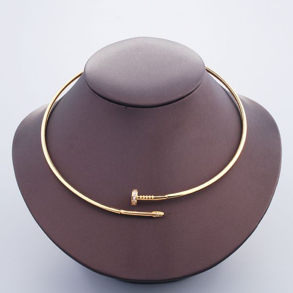 new luxury gold sliver wide nail choker pendants necklaces for women silver set ring attractive designer jewelry party christmas wedding gif, Golden;silver
new luxury gold sliver wide nail choker pendants necklaces for women silver set ring attractive designer jewelry party christmas wedding gif, Golden;silver