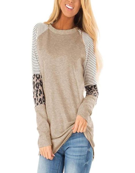women striped leopard patch baseball long sleeve tshirt femme plus size tee shirt korean casual basic clothes trendy autumn2407767, White
women striped leopard patch baseball long sleeve tshirt femme plus size tee shirt korean casual basic clothes trendy autumn2407767, White