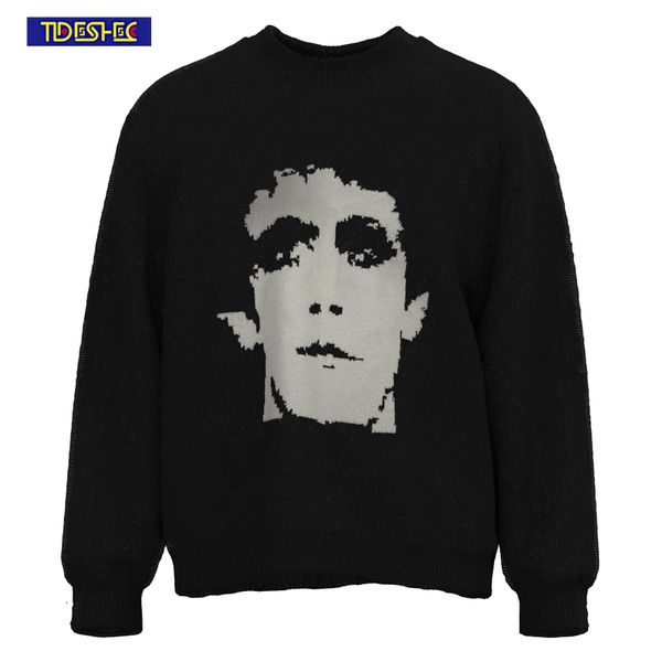 women's sweaters harajuku winter clothe men oversized sweater y2k portrait knit gothic fashion japanese streetwear knitwear 230727, White;black
women's sweaters harajuku winter clothe men oversized sweater y2k portrait knit gothic fashion japanese streetwear knitwear 230727, White;black