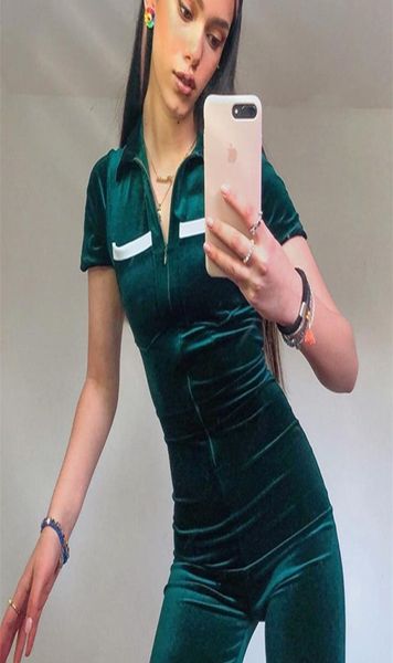 sibybo green zipper velvet jumpsuits for women short sleeve wide legs jumpsuit spring femme turn down collar outfits 2206304084840, Black;white
sibybo green zipper velvet jumpsuits for women short sleeve wide legs jumpsuit spring femme turn down collar outfits 2206304084840, Black;white