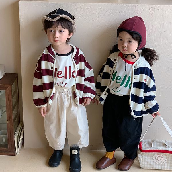 jackets autumn kids striped knitted cardigan children soft loose casual coat 230728, Blue;gray
jackets autumn kids striped knitted cardigan children soft loose casual coat 230728, Blue;gray