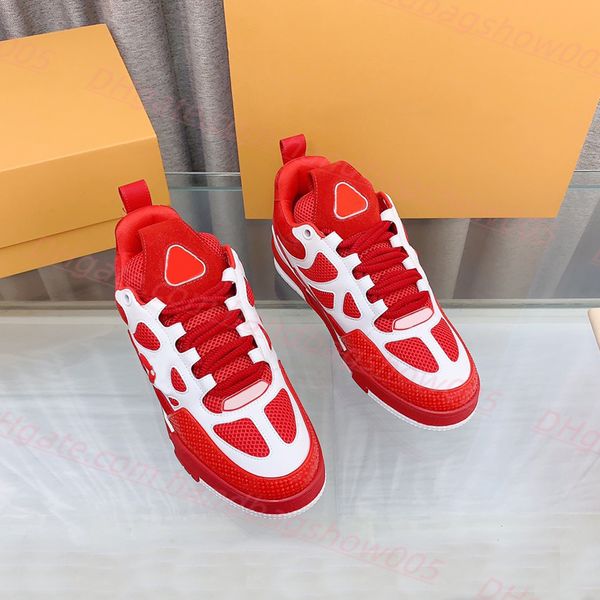 designer shoes skate sneakers virgil 1854 men casual shoes calfskin leather platform trainer black red rubber sole genuine leather overlays
designer shoes skate sneakers virgil 1854 men casual shoes calfskin leather platform trainer black red rubber sole genuine leather overlays
