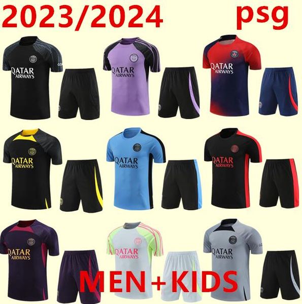 23 24 psgs tracksuit 2023 2024 paris sportswear training suit short sleeved suit soccer jersey kit uniform chandal sweatshirt sweater sets m, Black
23 24 psgs tracksuit 2023 2024 paris sportswear training suit short sleeved suit soccer jersey kit uniform chandal sweatshirt sweater sets m, Black