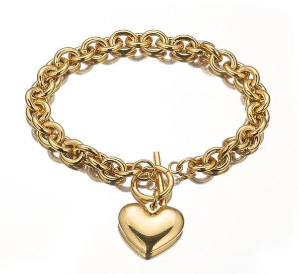 whole or retail charming 316l stainless steel silver colorgold rolo oval link chain with solid heart menswomens bracelet5433766, Black
whole or retail charming 316l stainless steel silver colorgold rolo oval link chain with solid heart menswomens bracelet5433766, Black