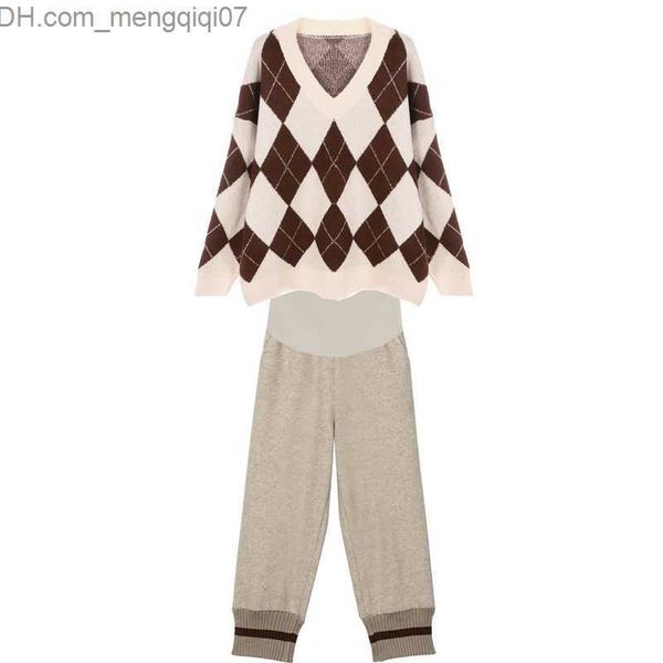 maternity dresses women's maternity fashion loose fitting plain knit sweater and pants two-piece set for women's wool winter wear, White
maternity dresses women's maternity fashion loose fitting plain knit sweater and pants two-piece set for women's wool winter wear, White