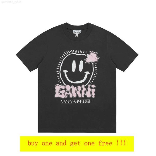 23 ganni women designer t shirt beach tees versatile smiling face print round neck casual loose pullover short sleeve t-shirt clothing 2p5u4, White
23 ganni women designer t shirt beach tees versatile smiling face print round neck casual loose pullover short sleeve t-shirt clothing 2p5u4, White