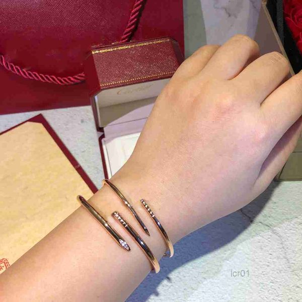 designer nail bracelet diamond bangle charm bracelets gift 18k gold plated stainless steel for women girl wedding mother's day jewelry, Black
designer nail bracelet diamond bangle charm bracelets gift 18k gold plated stainless steel for women girl wedding mother's day jewelry, Black