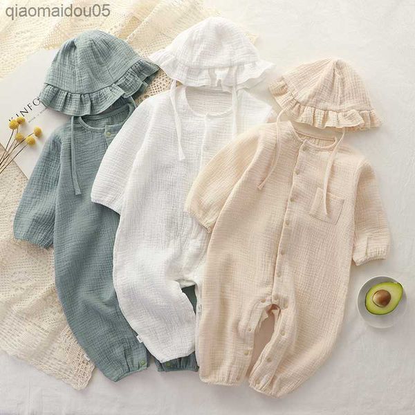 muslin baby jumpsuit hat long sleeve cotton toddler romper for boys girls solid color spring autumn baby clothes newborn onesie, Blue
muslin baby jumpsuit hat long sleeve cotton toddler romper for boys girls solid color spring autumn baby clothes newborn onesie, Blue