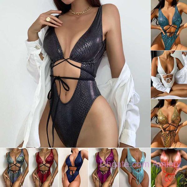 womens swimwear bikini onepiece swimsuit women sleeveless lace up swimsuits designer bikinis, White;black
womens swimwear bikini onepiece swimsuit women sleeveless lace up swimsuits designer bikinis, White;black