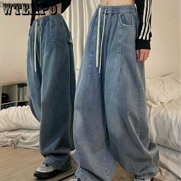 women's jeans spring women's vintage luggage jeans elastic waist extra large american men's denim wide leg street wear straig, Blue
women's jeans spring women's vintage luggage jeans elastic waist extra large american men's denim wide leg street wear straig, Blue