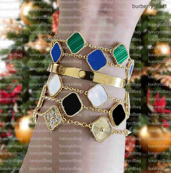 classic designer jewelry four leaf clover charm bracelets bangle chain 18k gold agate shell mother of pearl for women girl wedding mother�, Black
classic designer jewelry four leaf clover charm bracelets bangle chain 18k gold agate shell mother of pearl for women girl wedding mother�, Black