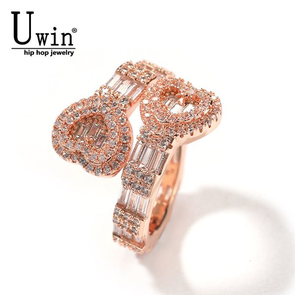 wedding rings uwin double heart rings adjustable bugette cz full iced out bling cubic zirconia men punk charm luxury hiphop jewelry for gift, Slivery;golden
wedding rings uwin double heart rings adjustable bugette cz full iced out bling cubic zirconia men punk charm luxury hiphop jewelry for gift, Slivery;golden