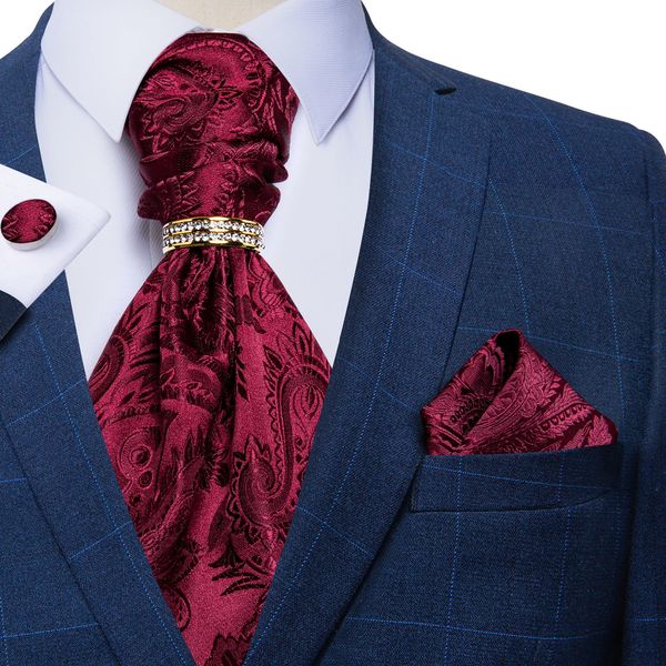neck ties burgundy red paisley men vintage ascot tie wedding formal cravat ascot luxury necktie hanky cufflinks ring set for party dibangu 2, Blue;purple
neck ties burgundy red paisley men vintage ascot tie wedding formal cravat ascot luxury necktie hanky cufflinks ring set for party dibangu 2, Blue;purple