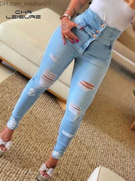 women's jeans kreisure s-xl hole high waist jeans women's mallas casual tight solid y2k jeans long coquette pants comfortable z230, Blue
women's jeans kreisure s-xl hole high waist jeans women's mallas casual tight solid y2k jeans long coquette pants comfortable z230, Blue