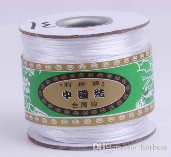 j425 160m170yardslot balck red white multicolor chinese knot string nylon cord rope for crystal bracelet6220357, White;red
j425 160m170yardslot balck red white multicolor chinese knot string nylon cord rope for crystal bracelet6220357, White;red