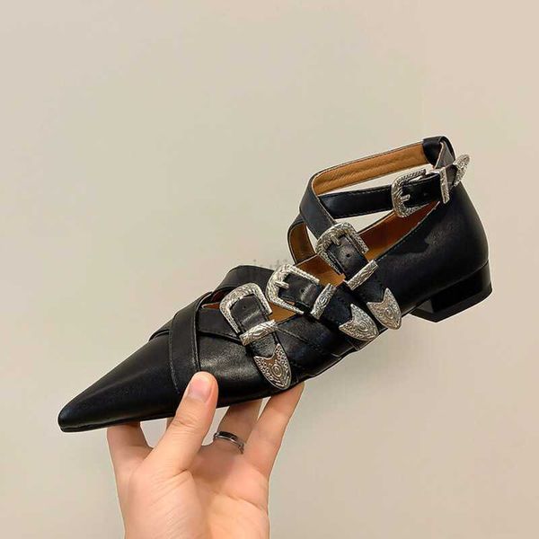 dress shoes ochanmeb punk multi metal buckle flat shoes women real genuine leather cross-band pointed toe flats ladies casual shoes comfort, Black
dress shoes ochanmeb punk multi metal buckle flat shoes women real genuine leather cross-band pointed toe flats ladies casual shoes comfort, Black