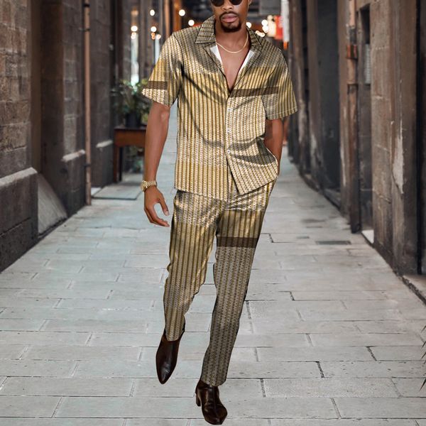 men's tracksuits spring summe shortsleeved shirt male casual trousers two piece 3d striped pattern print youthful vitality home style 2, Gray
men's tracksuits spring summe shortsleeved shirt male casual trousers two piece 3d striped pattern print youthful vitality home style 2, Gray