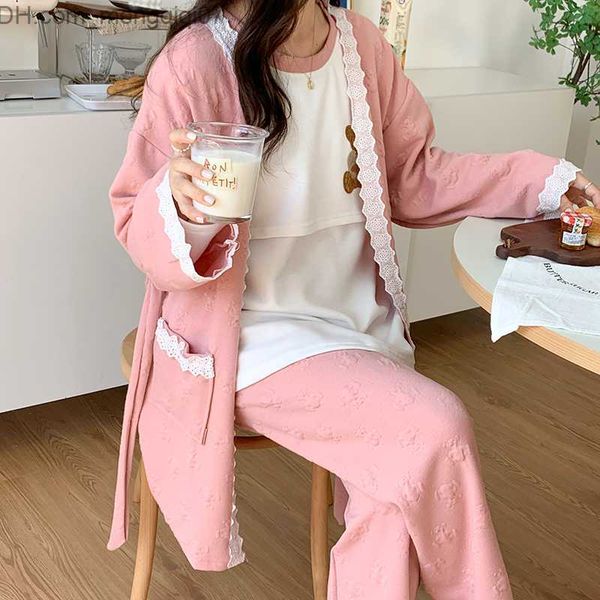 maternity dresses 3-piece set of autumn winter thick warm cotton maternity care pajamas nursing pajamas and home sleeping clothes z230728, White
maternity dresses 3-piece set of autumn winter thick warm cotton maternity care pajamas nursing pajamas and home sleeping clothes z230728, White